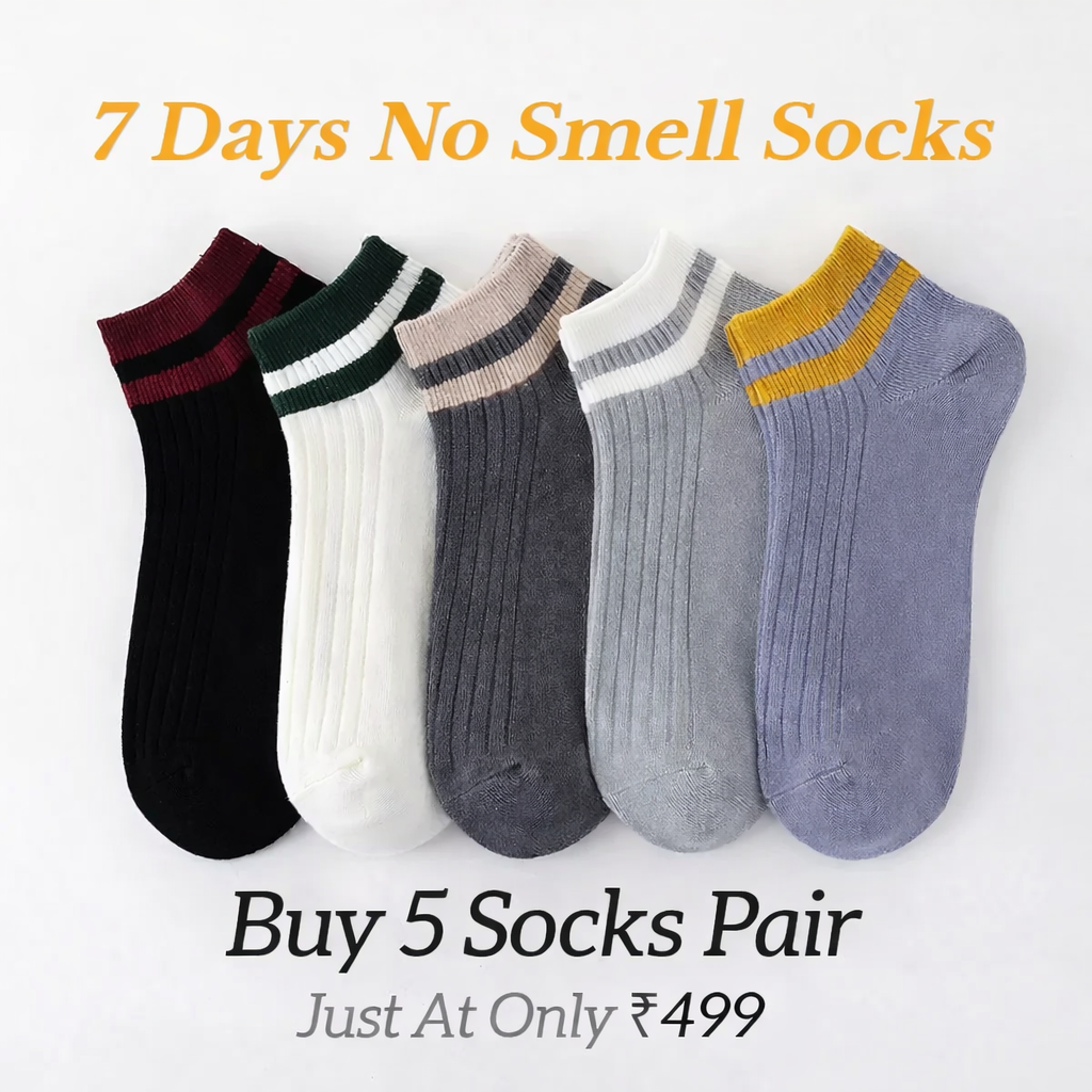 Ultra Rich Pure Cotton Socks For Men & Women (Combo Pack of 5 Pairs)